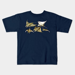 Chilean devil manta ray Mobula tarapacana Kids T-Shirt